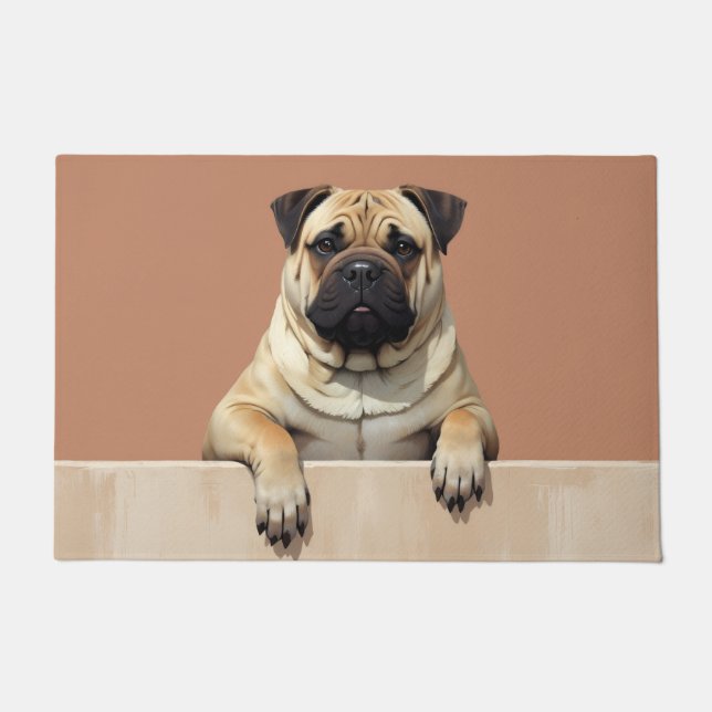 Tapis de porte en forme de chien Shar-Pei (Devant)