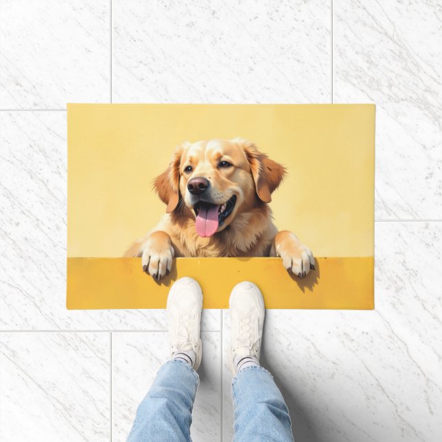Tapis de porte en forme de Golden Retriever (Intérieur)