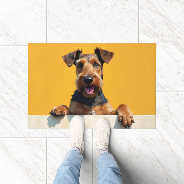 Tapis de porte en forme de Terrier Airedale (Intérieur)