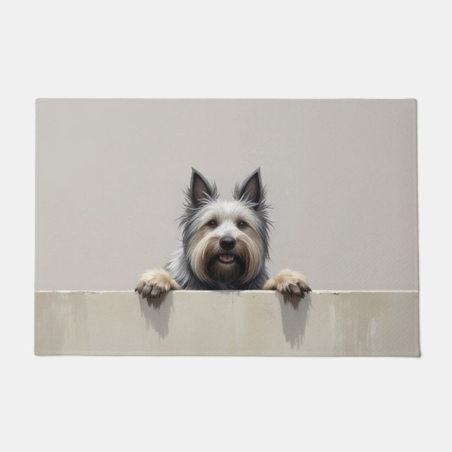 Tapis de porte en forme de Terrier Skye Art (Devant)