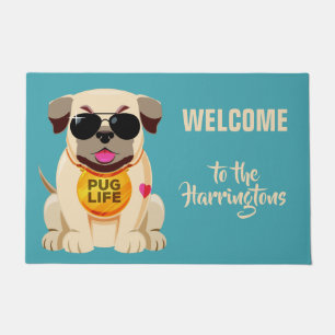 Tapis de porte fait sur commande de nom et de
