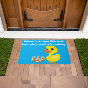 TAPIS DE PORTE FAMILLE DE CANARD ANIMÉE