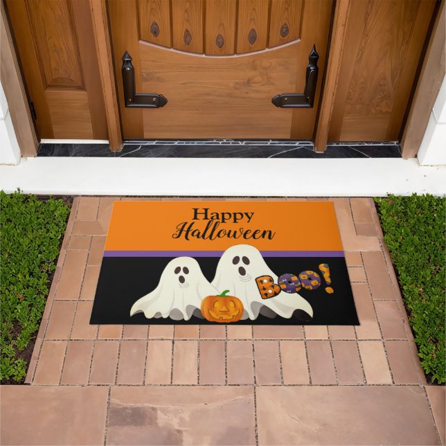 Tapis de porte fantomatique pour Halloween (De plein air)