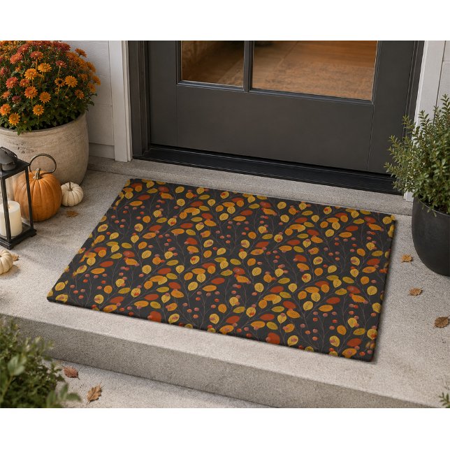 Tapis de porte Feuilles d'automne et Baies (Créateur téléchargé)