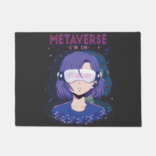 Tapis de porte fille d'anime lunettes de réalité v