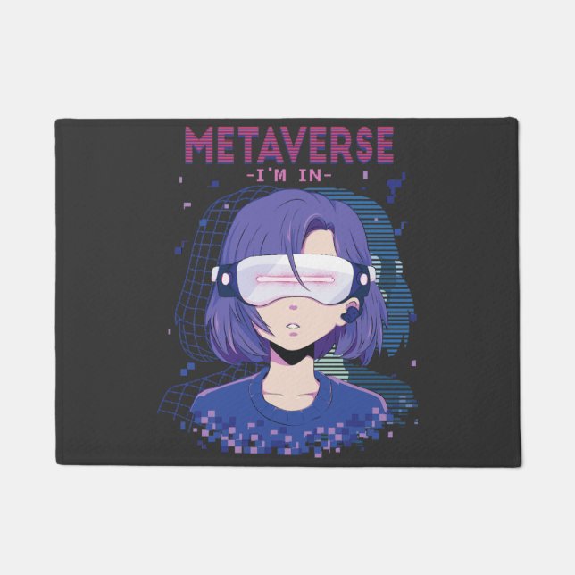 Tapis de porte fille d'anime lunettes de réalité v (Devant)