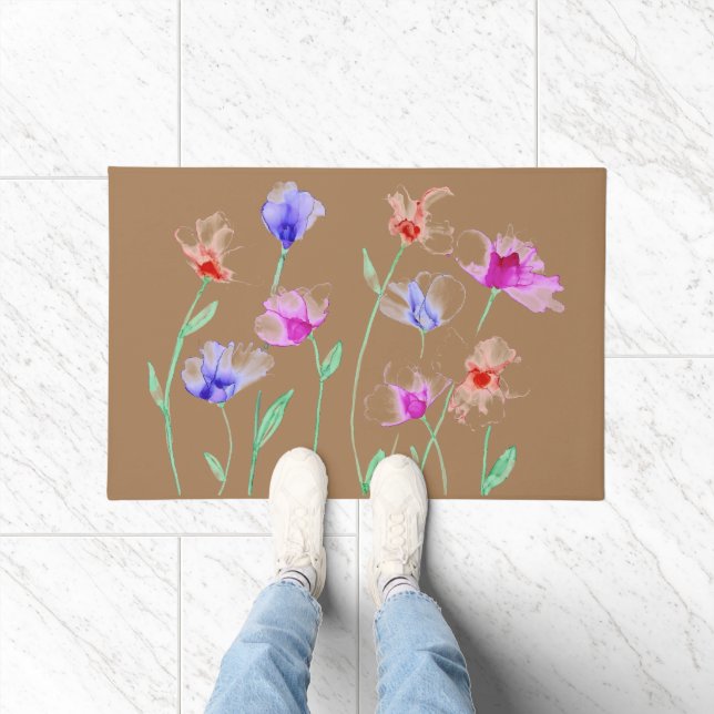 Tapis de porte Fleurs Fissables (Intérieur)