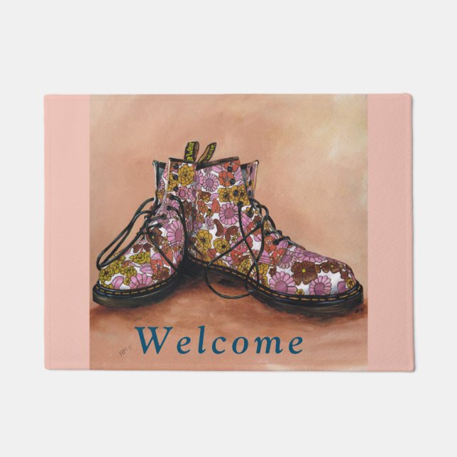 Tapis de porte floral de Dr. Martens Boots (Devant)