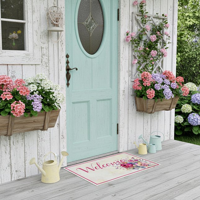 Tapis de porte floral de printemps (Créateur téléchargé)