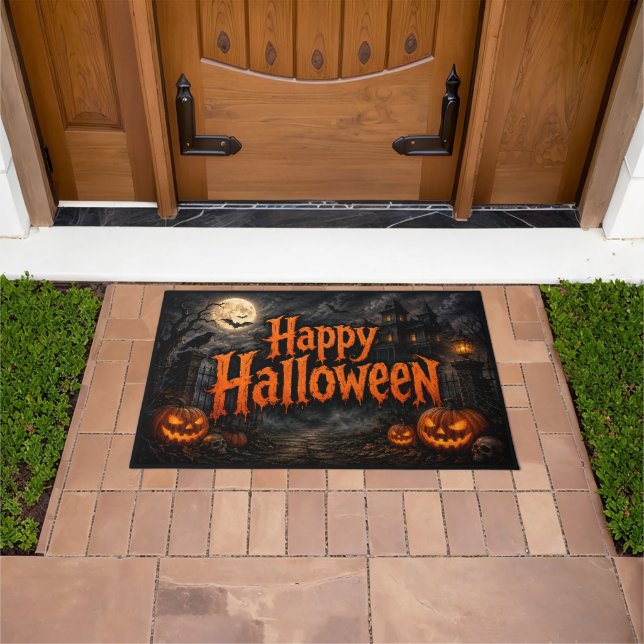 Tapis de porte Halloween Maison Hantée (De plein air)
