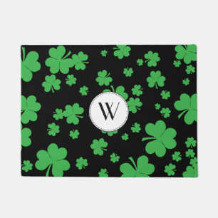 Tapis de porte irlandais moderne de monogramme de