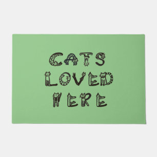 Tapis de porte - Les chats sont aimés ici