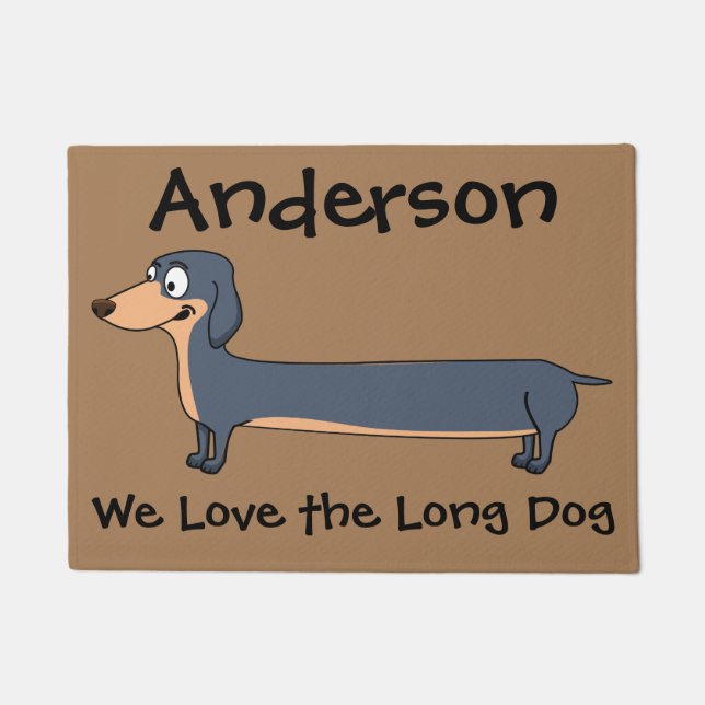 Tapis de porte Love Long Dog - Teckel (2) 18" x 24 (Devant)