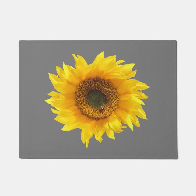 tapis de porte marguerite blanche (Devant)