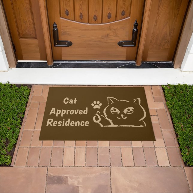 Tapis de Porte Marron Résidence Approuvée par les  (De plein air)