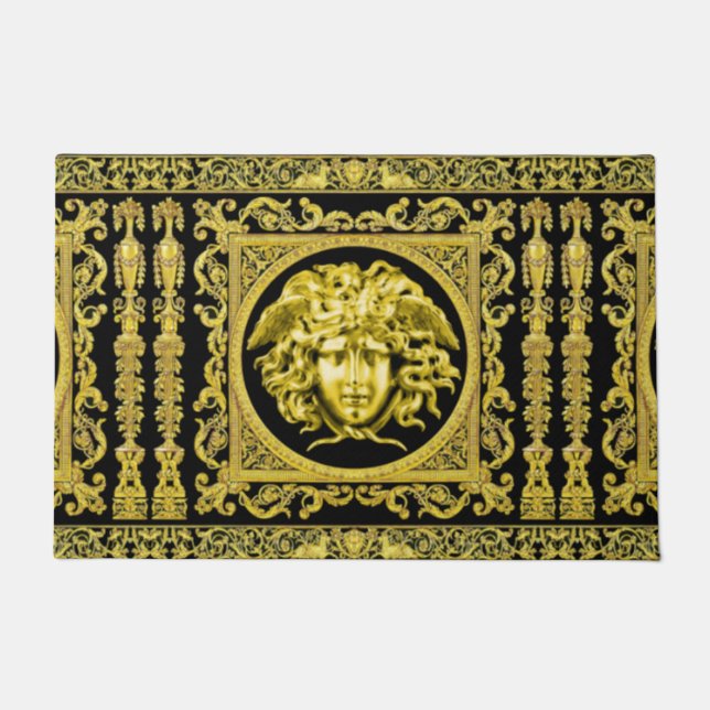 Tapis de porte Méduse dorée (Devant)