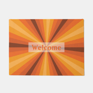 Tapis de porte orange illusion d'optique