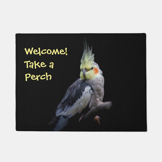 Tapis de porte Perruche calopsitte (Devant)