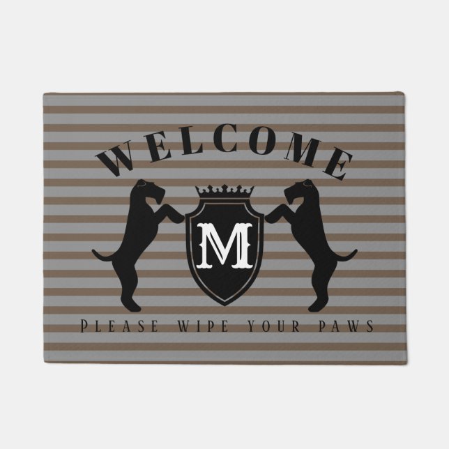 Tapis de porte personnalisable d'Airedale Terrier (Devant)