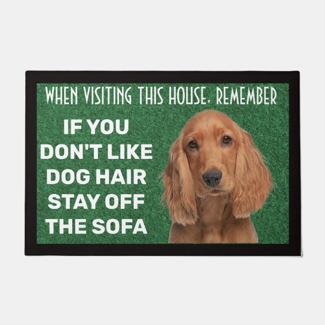 Tapis de porte personnalisé Cocker Spaniel (Devant)