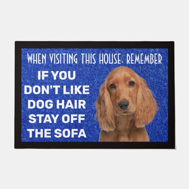 Tapis de porte personnalisé Cocker Spaniel (Devant)