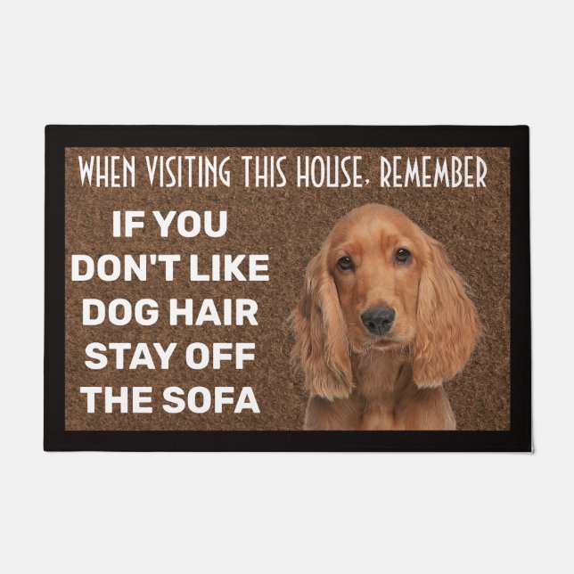 Tapis de porte personnalisé Cocker Spaniel (Devant)