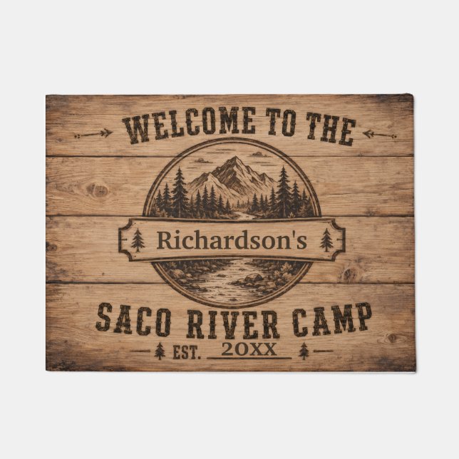 Tapis de porte personnalisé Saco River Camp (Devant)