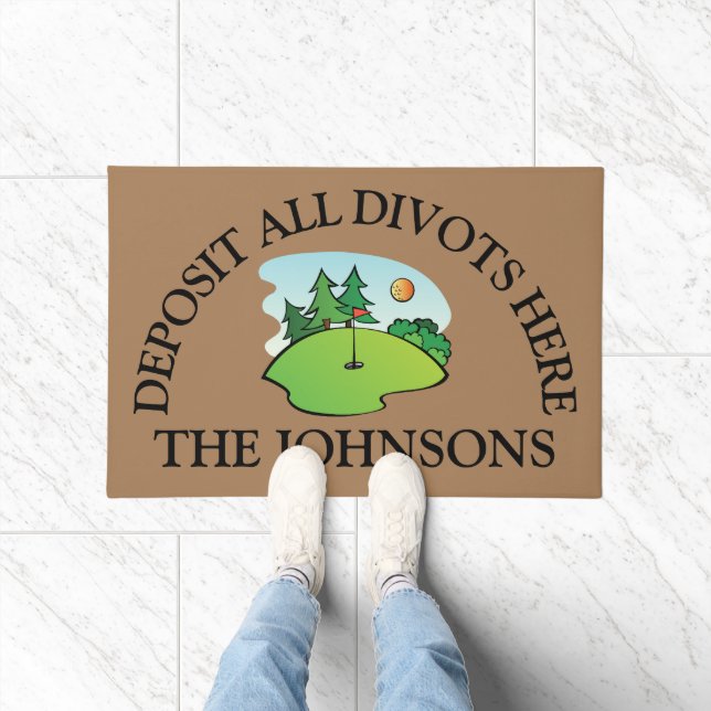 Tapis de porte personnalisé sur le thème de golf (Intérieur)