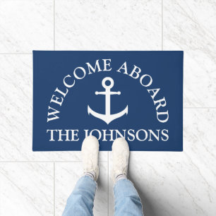 Tapis de porte personnalisé sur le thème nautique