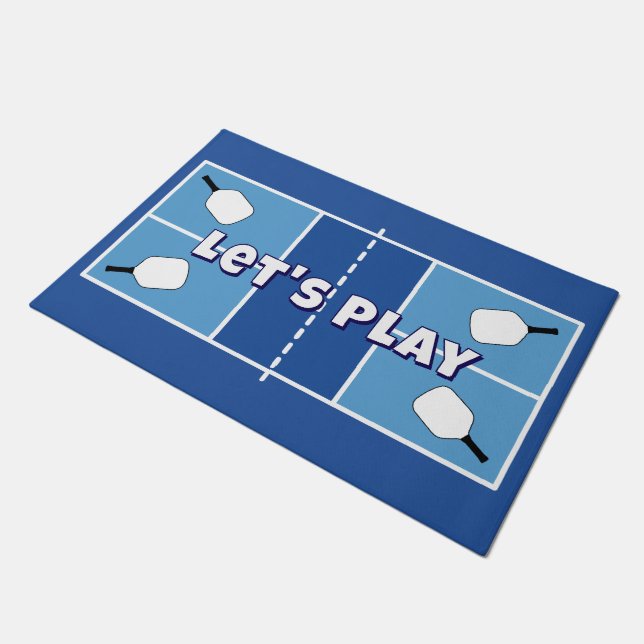 Tapis de porte personnalisé terrain de pickleball  (Incliné)