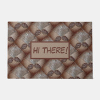 Tapis de porte Pinecone avec message
