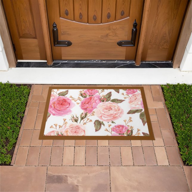 Tapis de porte Roses anglaises (De plein air)