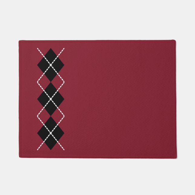 Tapis de porte Rouge Rétro  (Devant)