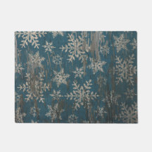 tapis de porte rustique de vacances de Noël de