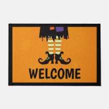 Tapis de porte sorcière d'Halloween