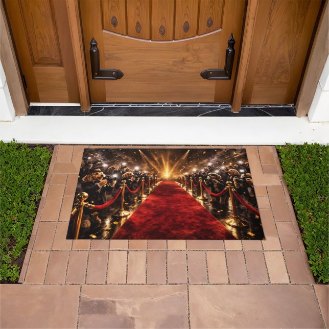 Tapis de porte Tapis Rouge Cockapoo Tapis de bienv (De plein air)