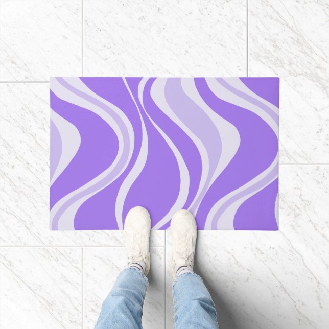 Tapis de porte Vagues Violettes (Intérieur)