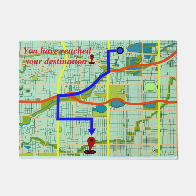 Tapis de porte vous avez atteint votre destination (Devant)