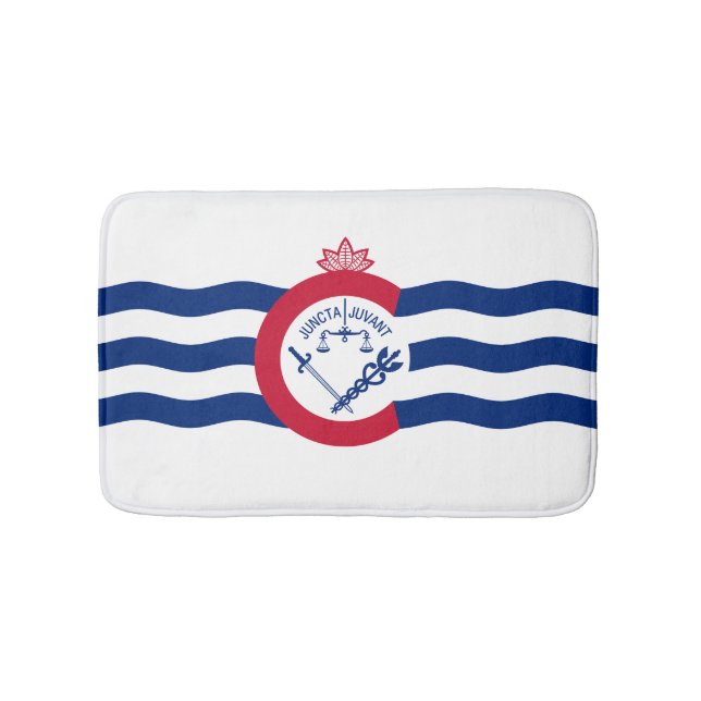 Tapis de salle de bain avec le drapeau de Cincinna (Devant)