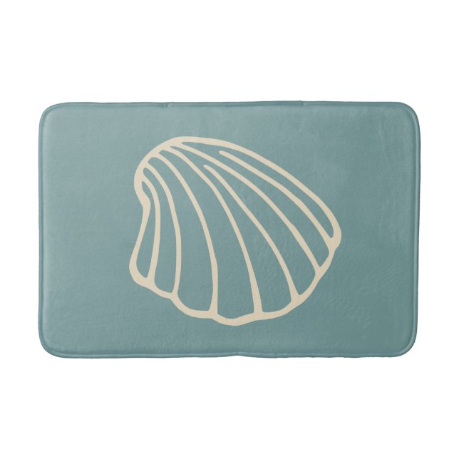 Tapis de salle de bain coquillage de plage d'été (Devant)