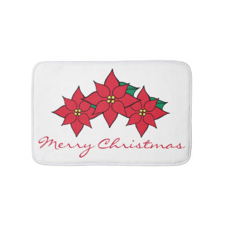 Tapis de salle de bain décoratif rouge de Noël Poi