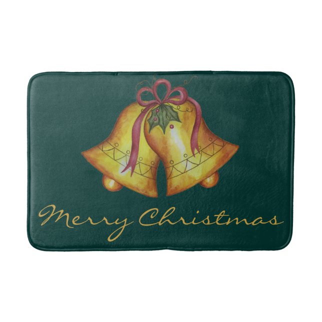 Tapis de salle de bain décoré de cloches de Noël (Devant)