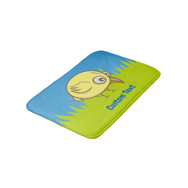 Tapis de salle de bain en caricature jaune (Angle)