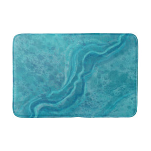 Tapis de salle de bain en marbre turquoise gras