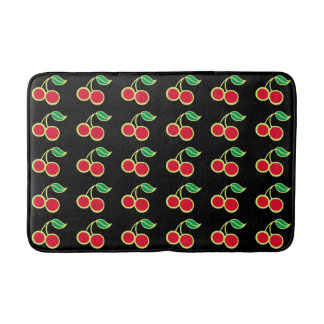 Tapis de salle de bain Rockabilly Rétro Rouge Ceri