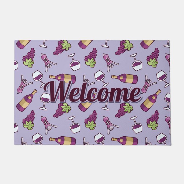 Tapis de sol à motif de vin rouge (Devant)