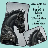 Tapis De Sol Ajouter un message de nom Cheval Noir Fort avec A