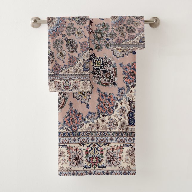 Tapis de sol ancien en perse turque (En situation)