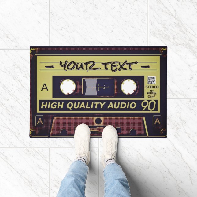 Tapis de sol Art Pop Cassette Rétro (Intérieur)