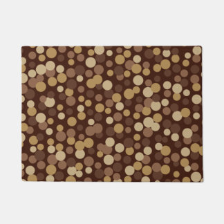 Tapis de sol aux points marrons rétro Cadeau